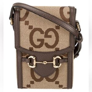 Gucci Printed Horsebit Crossbody Bag